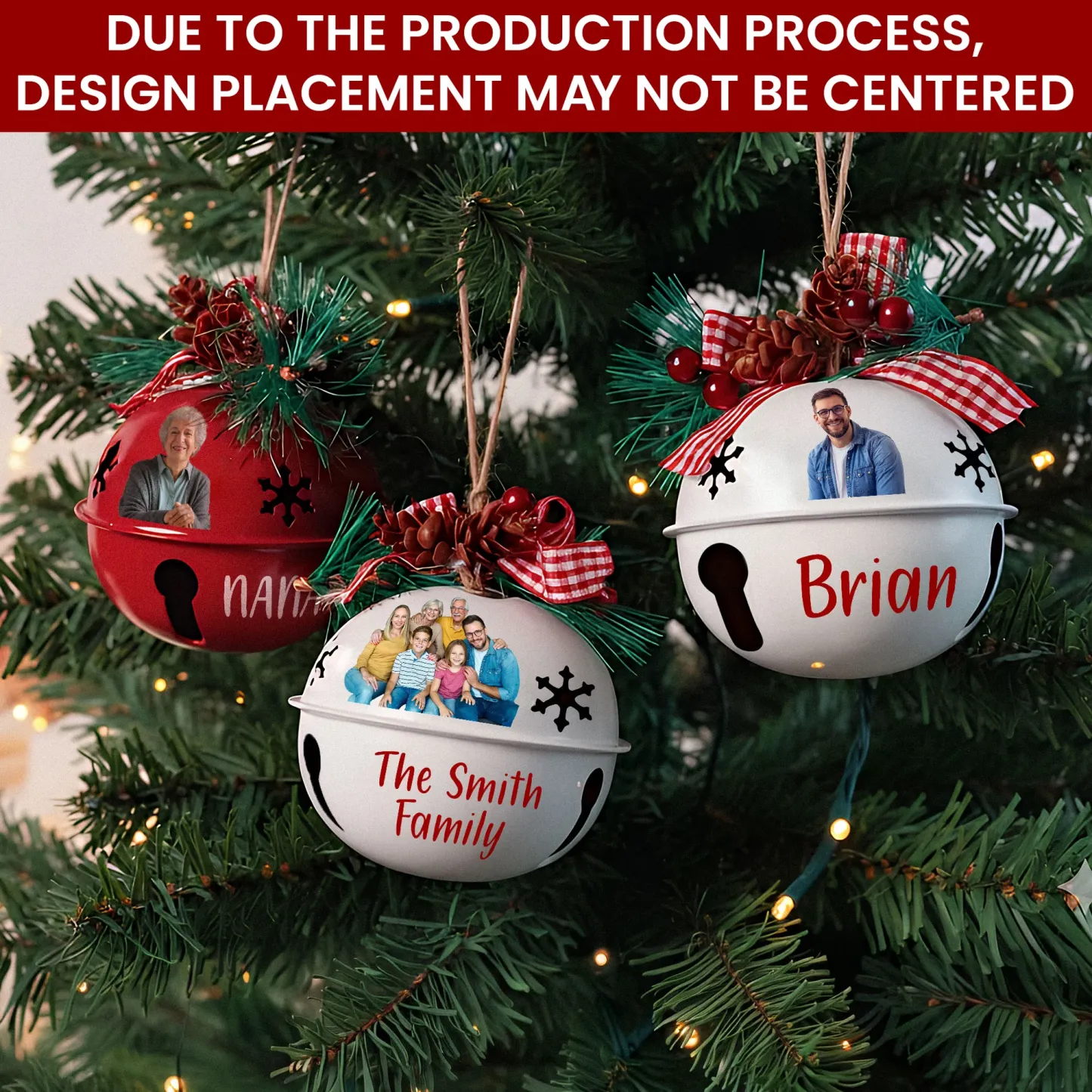 Christmas Gift - Personalized Jingle Bell Photo Ornament