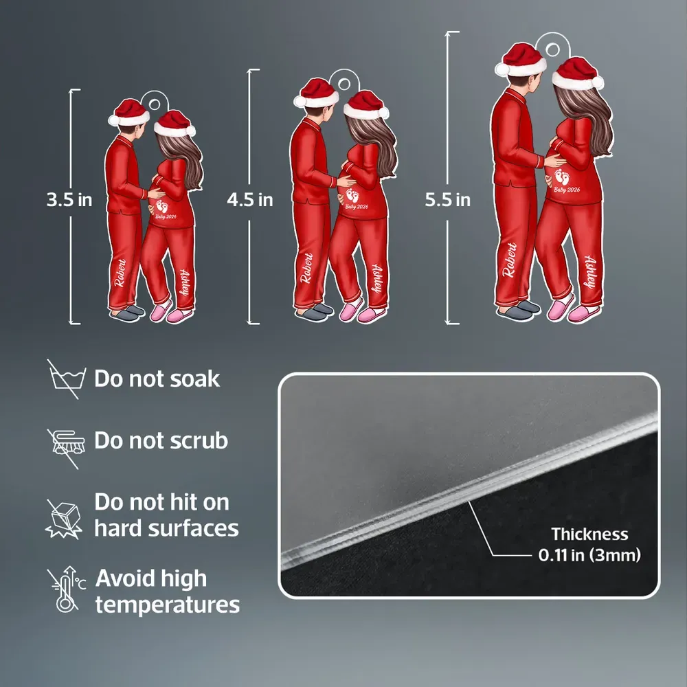 Expecting Parents Christmas Pregnancy - Personalized Acrylic Ornament