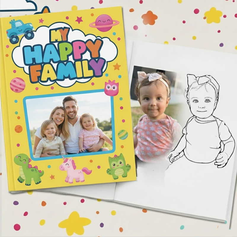 Custom Coloring Book Turn Photos to Coloring Books