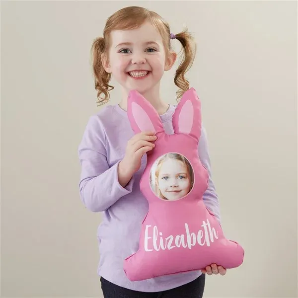 Custom Face Bunny Personalized Photo Character Throw Pillow - MyFaceBoxer