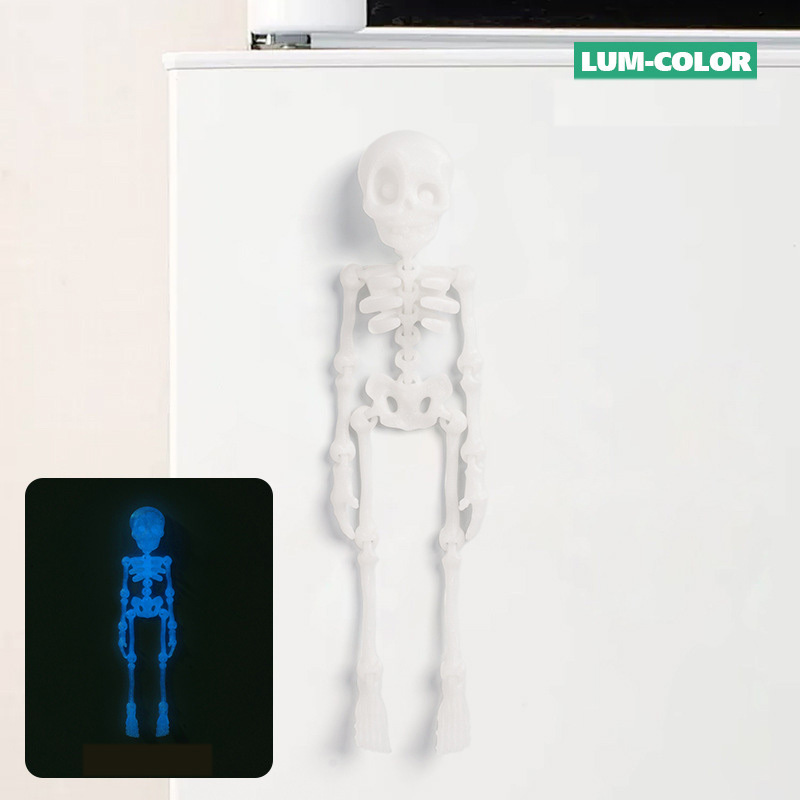 Skull Luminous Fridge Magnet Funny Prank Fun Fridge Magnet Halloween Gift