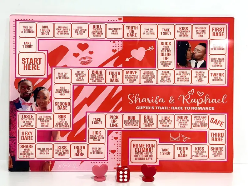 Personalized Board Game for Couples – Valentine’s Day Gift, Custom Romantic Game - Personalized Love Board Game, Special Gift For Her