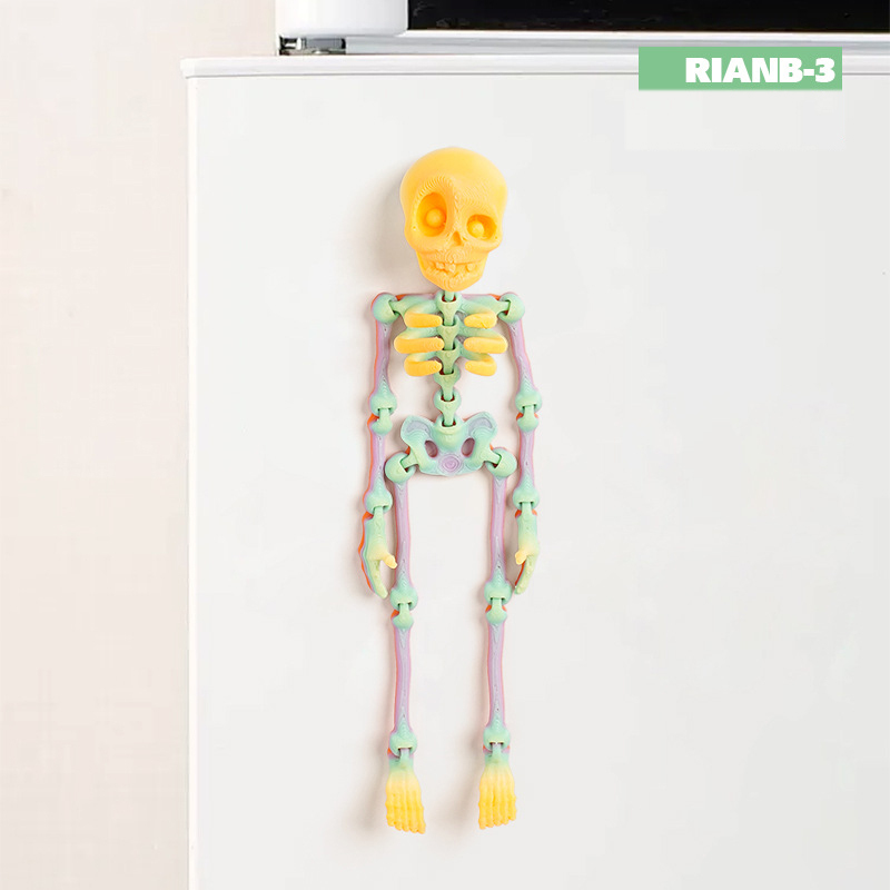 Skull Luminous Fridge Magnet Funny Prank Fun Fridge Magnet Halloween Gift