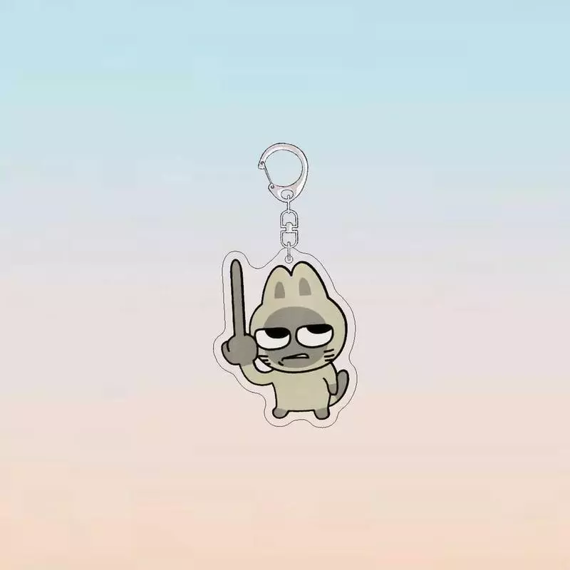 Middle Finger Keychain Girlfriend Gift Cute Expression Pendant Keyring