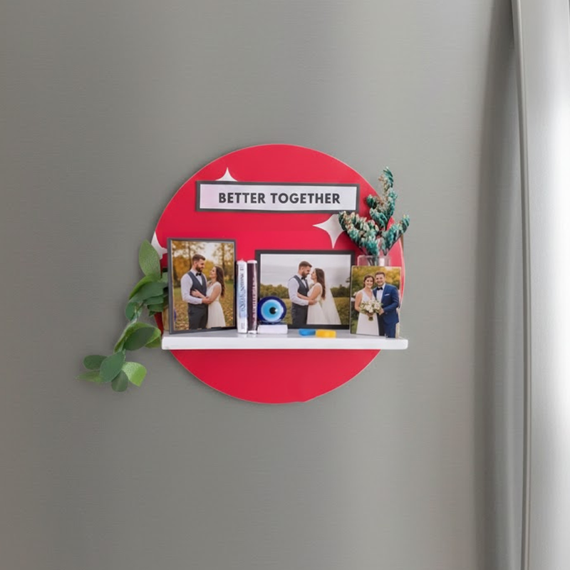 Custom Photo Fridge Magnet Couples 3D Miniature Shelf Home Decor