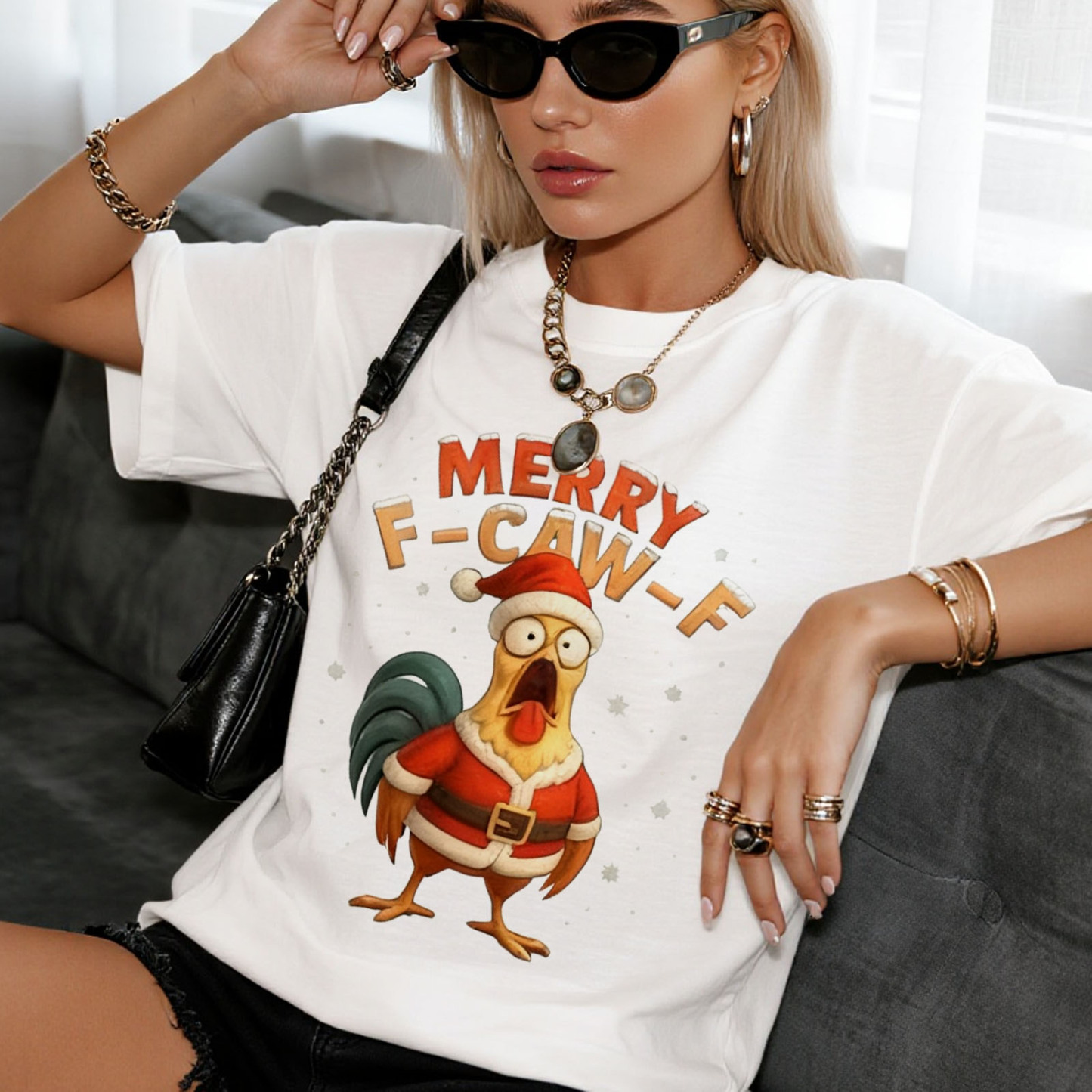 Funny F-Caw-F Chicken Design Caw Unisex T-Shirt