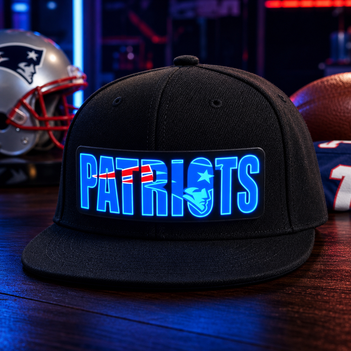Football Fan LED Light-Up Snapback Cap
