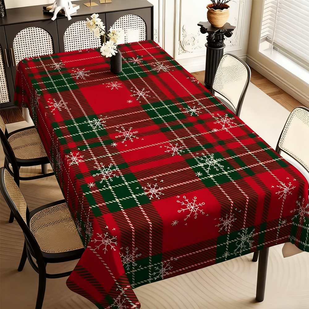 Christmas New Arrival Tablecloth, Digital Printed Festive Dining Table Cover, Holiday Home Decoration