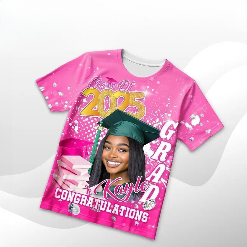 Custom 3D Graduation Gift Design Your Own Personalized Shirt