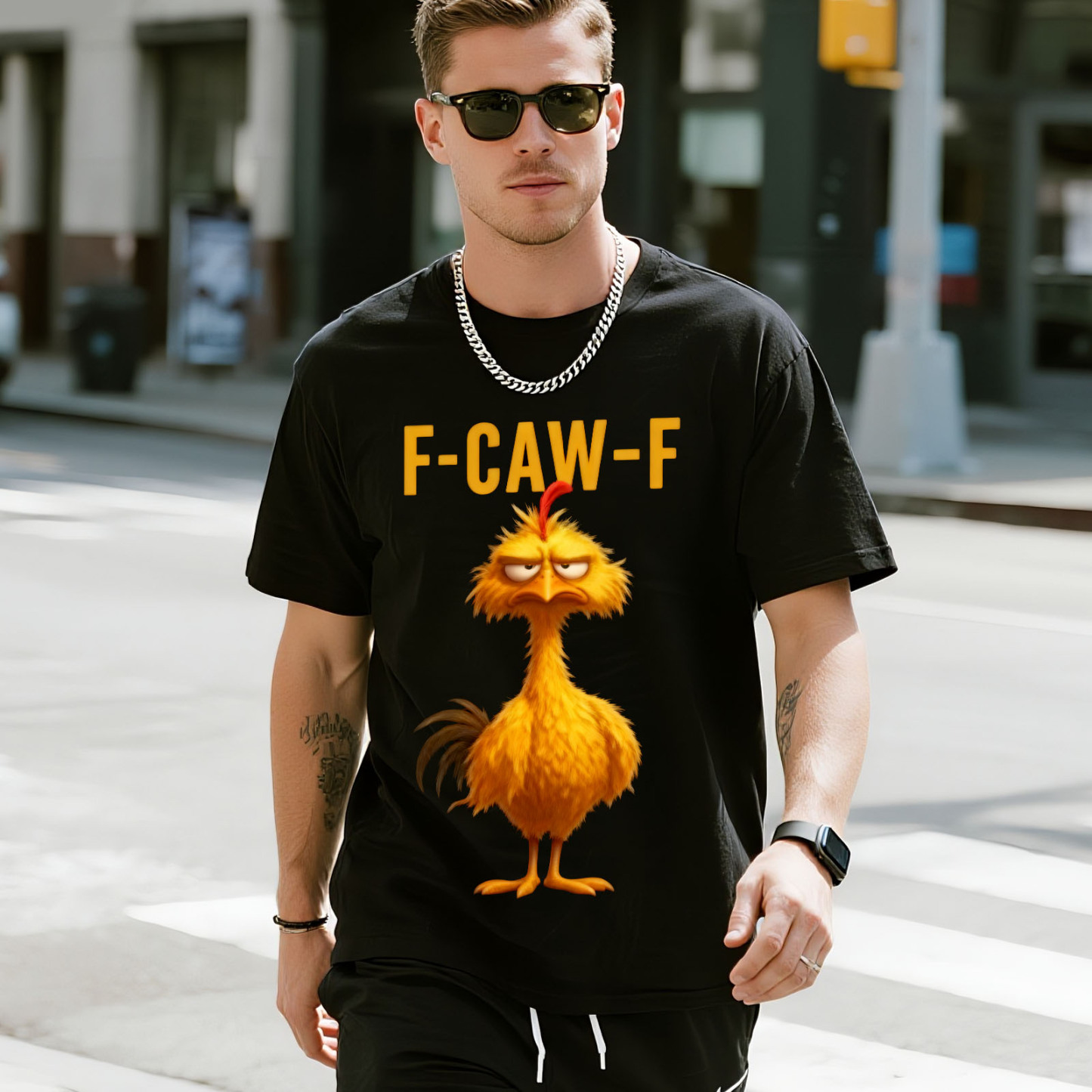 Funny F-Caw-F Chicken Design Caw Unisex T-Shirt