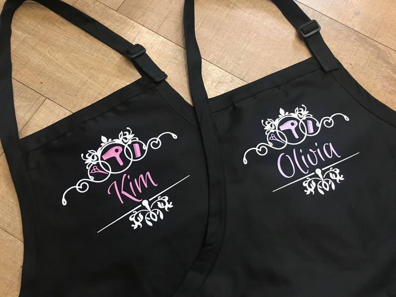 Hair Stylist Apron, Gift for Hairdresser, Beauty Salon, Personalized Hairstylist Apron, Cosmetologist, Custom Barber Apron - MyFaceBoxer