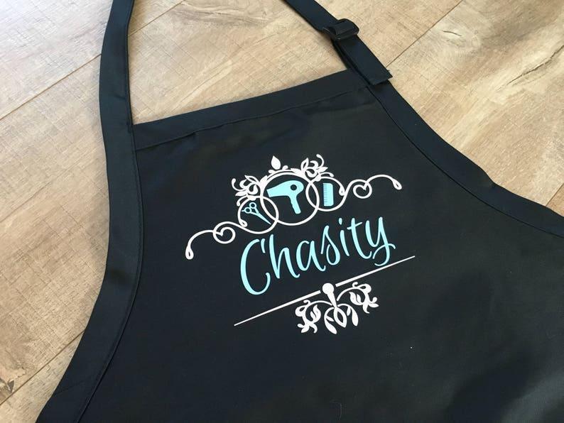 Hair Stylist Apron, Gift for Hairdresser, Beauty Salon, Personalized Hairstylist Apron, Cosmetologist, Custom Barber Apron - MyFaceBoxer