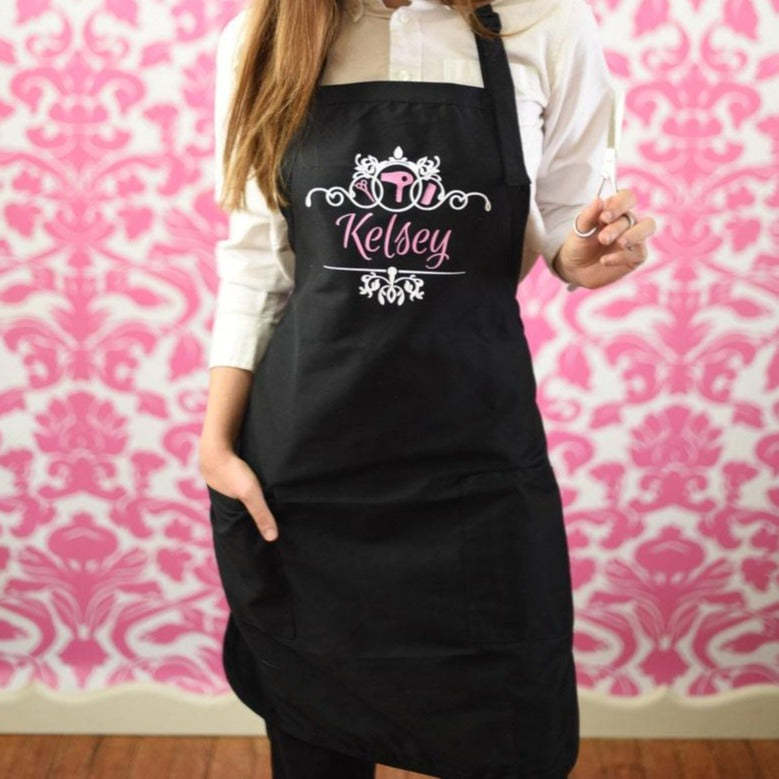 Hair Stylist Apron, Gift for Hairdresser, Beauty Salon, Personalized Hairstylist Apron, Cosmetologist, Custom Barber Apron - MyFaceBoxer