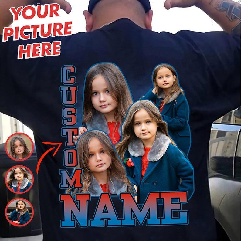 Personalized Photo T-shirts, Custom Face T-shirt , Vintage Customize Tees, Personalize Shirts with Photo and Name, Gifts For Friend