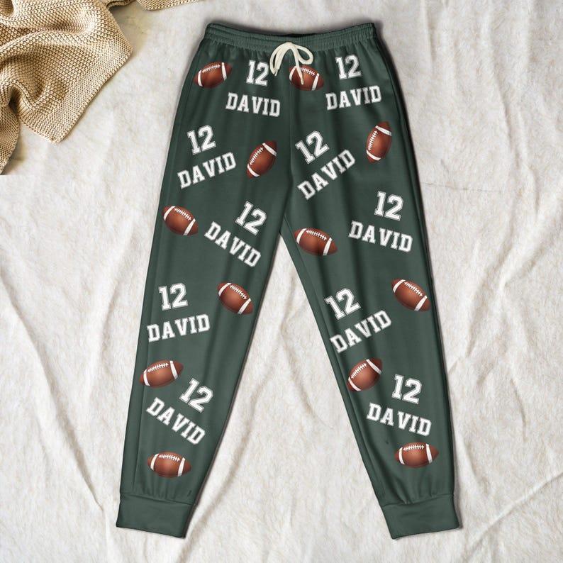 Personalized Football Sweatpants, Custom Name And Number, Sport Jogger For Football Player, Football Mom, Football Dad, Football Team