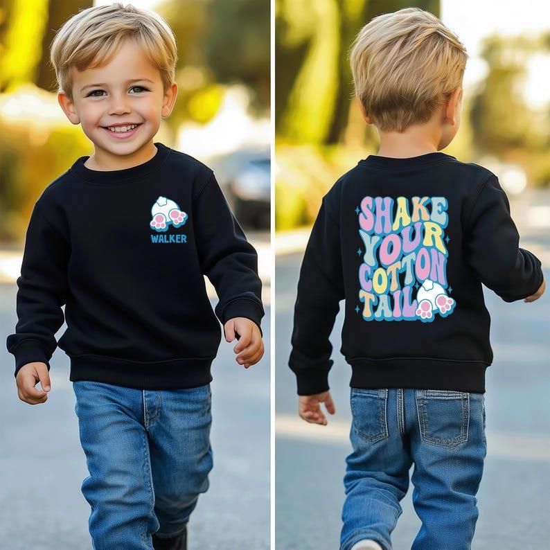 Kids Personalized Easter Sweater, Kids Easter Shirt, Toddler Easter, Easter Sweater, Retro Easter , Kids Easter Gift, Personalized Sweater - MyFaceBoxer