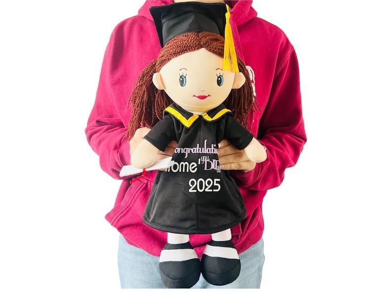 Personalized graduation Doll |Class of 2025 | grad gift | grad doll | doll, gift , customize gift | soft and easy to grab doll , congrats	  - myphotowallet