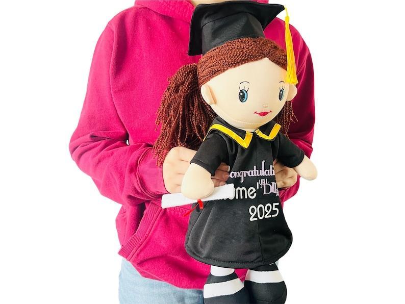 Personalized graduation Doll |Class of 2025 | grad gift | grad doll | doll, gift , customize gift | soft and easy to grab doll , congrats	  - myphotowallet