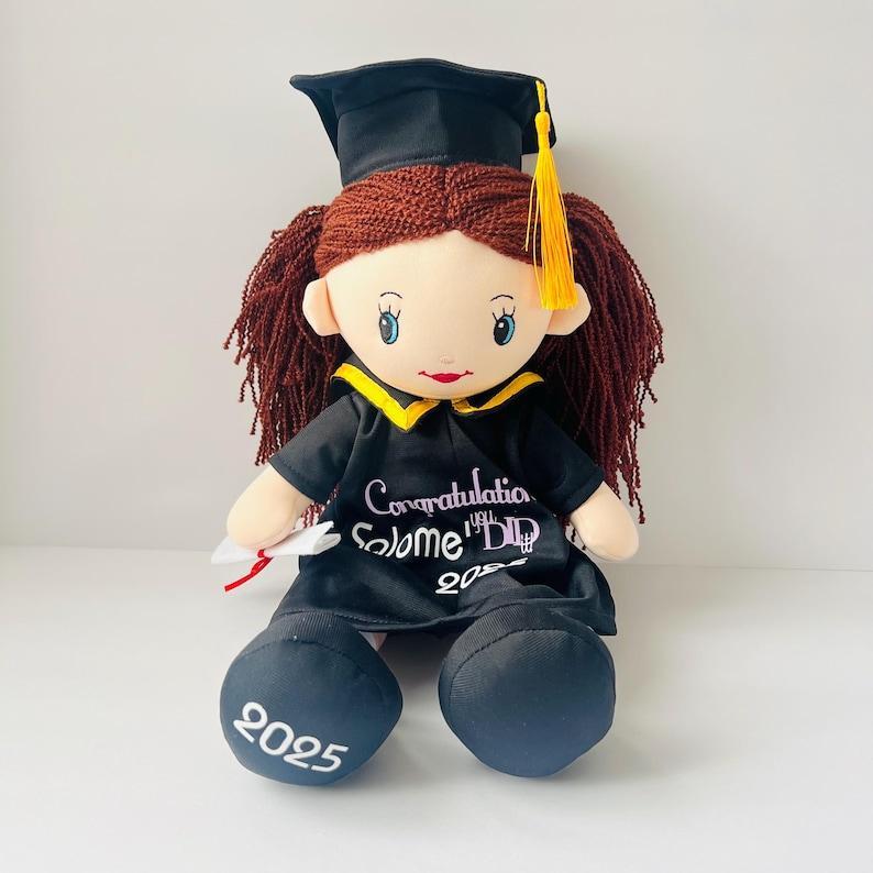 Personalized graduation Doll |Class of 2025 | grad gift | grad doll | doll, gift , customize gift | soft and easy to grab doll , congrats	  - myphotowallet