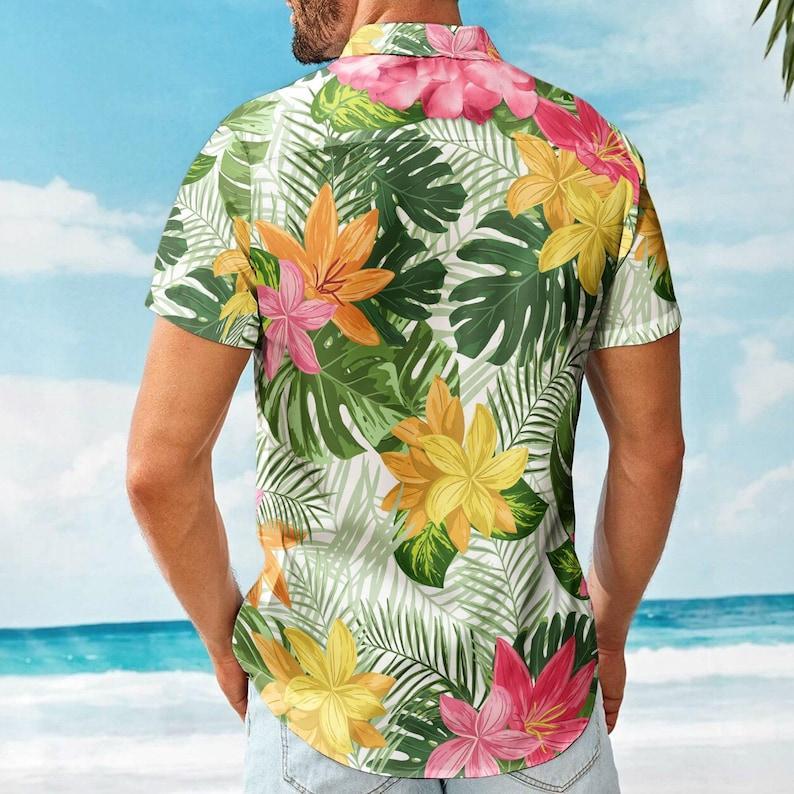 Funny Big Belly Aloha With Tropical Flowers Custom Hawaiian Shirt, Gift For Men, Dad, Funny Beach Shirt for Husband, Summer Party Wear