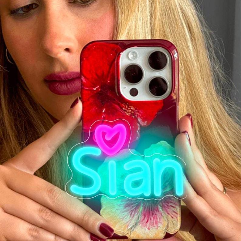 Customized Name neon lights for mobile phone back clip, Cool Phone Decor, Fan support mobile phone lights, personalized customized Fans Gift