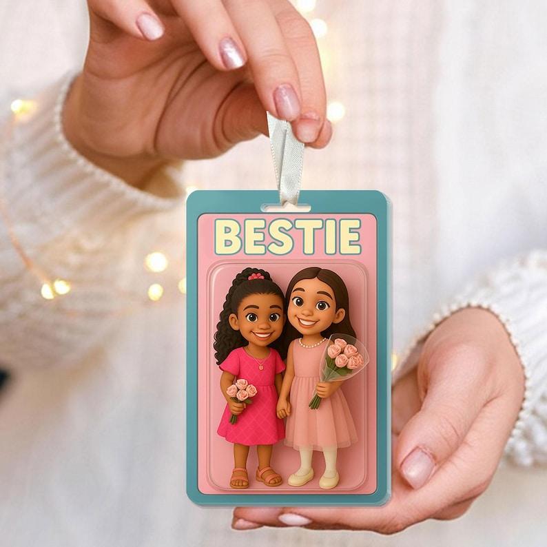 Personalized Besties Gift, Custom Besties Photo Action Figure Ornament, Gift For Besties, Soul Sister Gift, Christmas Gift For Best Friends
