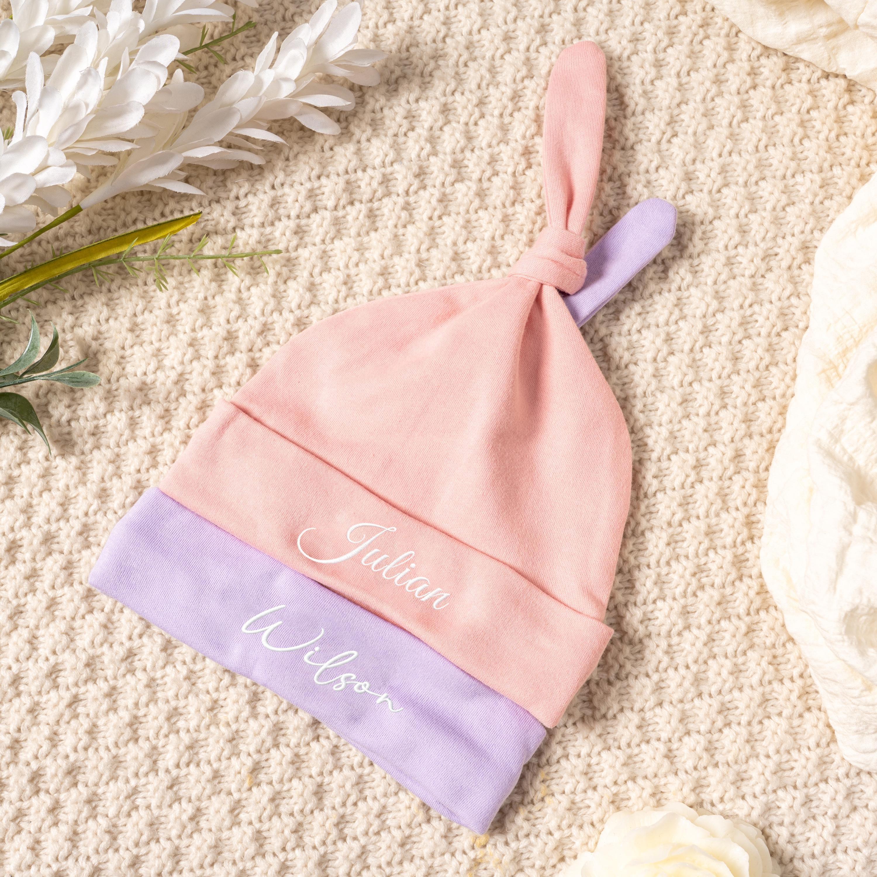 Personalized Embroidered Baby Girl Bow Headband Custom Name Newborn Gift Set Baby Shower Keepsake Gift