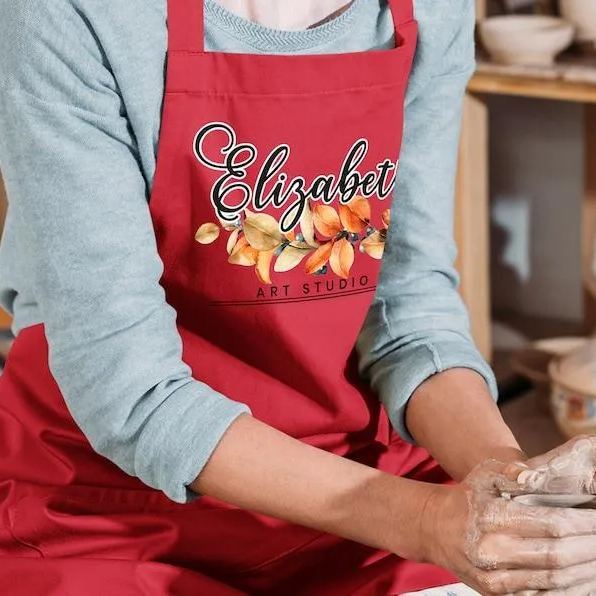Personalized Name Apron for Women Gifts, Custom Family Apron Cooking Gift for Mother's Day Gifts	 - MyFaceBoxer