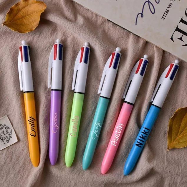Custom Name 4 in 1 Multicolor Ballpoint Pen, Personalized Multipurpose Pen, Gifts for Her, Co-workers Gifts, School Supplies,Office Supplies