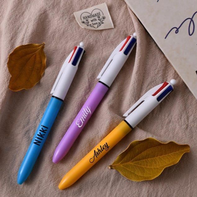 Custom Name 4 in 1 Multicolor Ballpoint Pen, Personalized Multipurpose Pen, Gifts for Her, Co-workers Gifts, School Supplies,Office Supplies