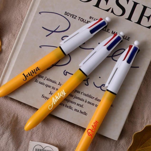 Custom Name 4 in 1 Multicolor Ballpoint Pen, Personalized Multipurpose Pen, Gifts for Her, Co-workers Gifts, School Supplies,Office Supplies