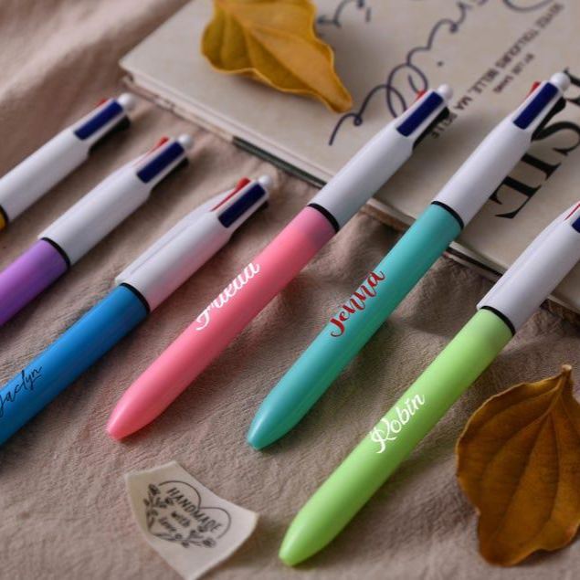 Custom Name 4 in 1 Multicolor Ballpoint Pen, Personalized Multipurpose Pen, Gifts for Her, Co-workers Gifts, School Supplies,Office Supplies