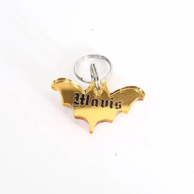 Personalized Bat Pet Tag or Human ID Tag, Perfect Tag for Cats Spooky Pet Tags Dog ID Tag