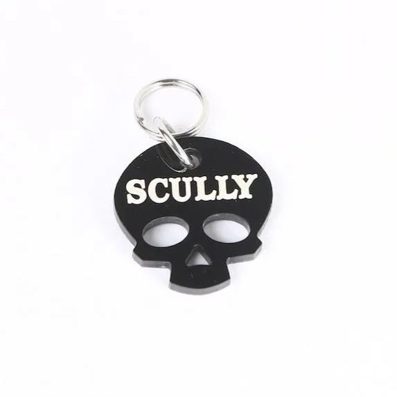 Personalized Bat Pet Tag or Human ID Tag, Perfect Tag for Cats Spooky Pet Tags Dog ID Tag