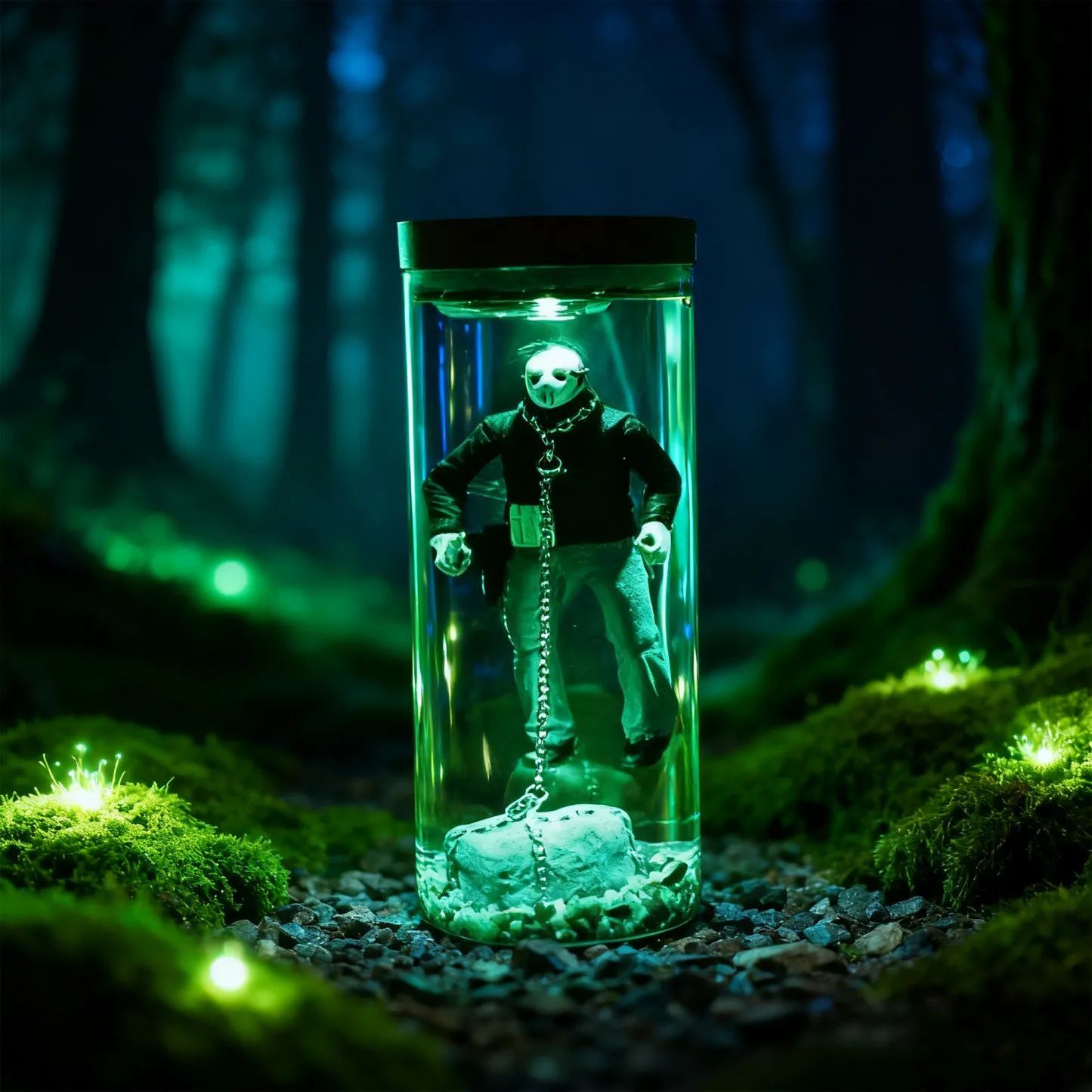 Halloween Water Column Lamp Ornaments Night Light Decoration Halloween Gift