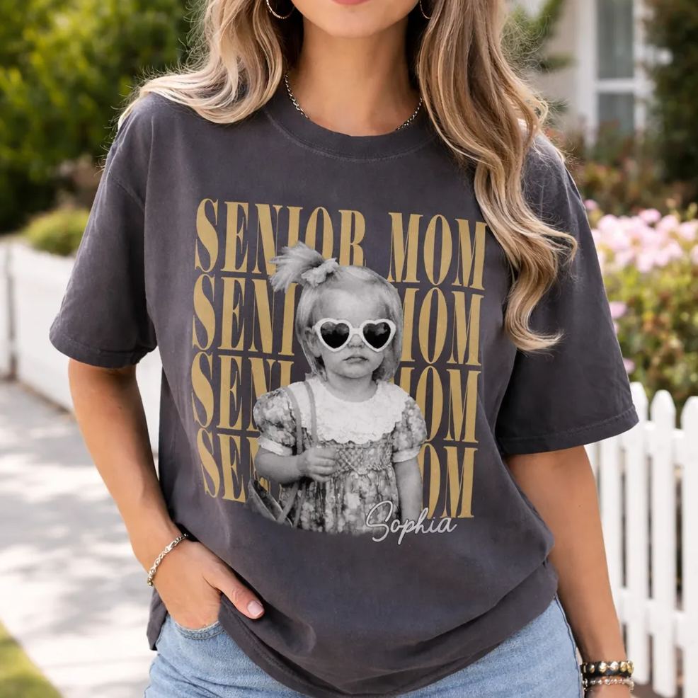 Custom Vintage Photo And Year Senior - Personalized Shirt Mothers Day Gift Cool Shirt - MyFaceBoxer