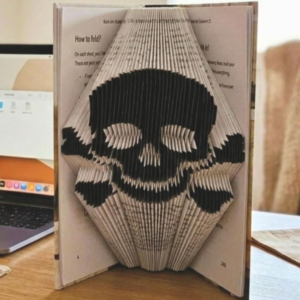 Skull Book Art Fold Your Own 3D Skull & Crossbones Sculpture: Unique Halloween Gift for Kids & Teens | Pre-Marked Pages | No Experience Needed | ... Activity | Perfect for Halloween & Birthdays 商品缩略图