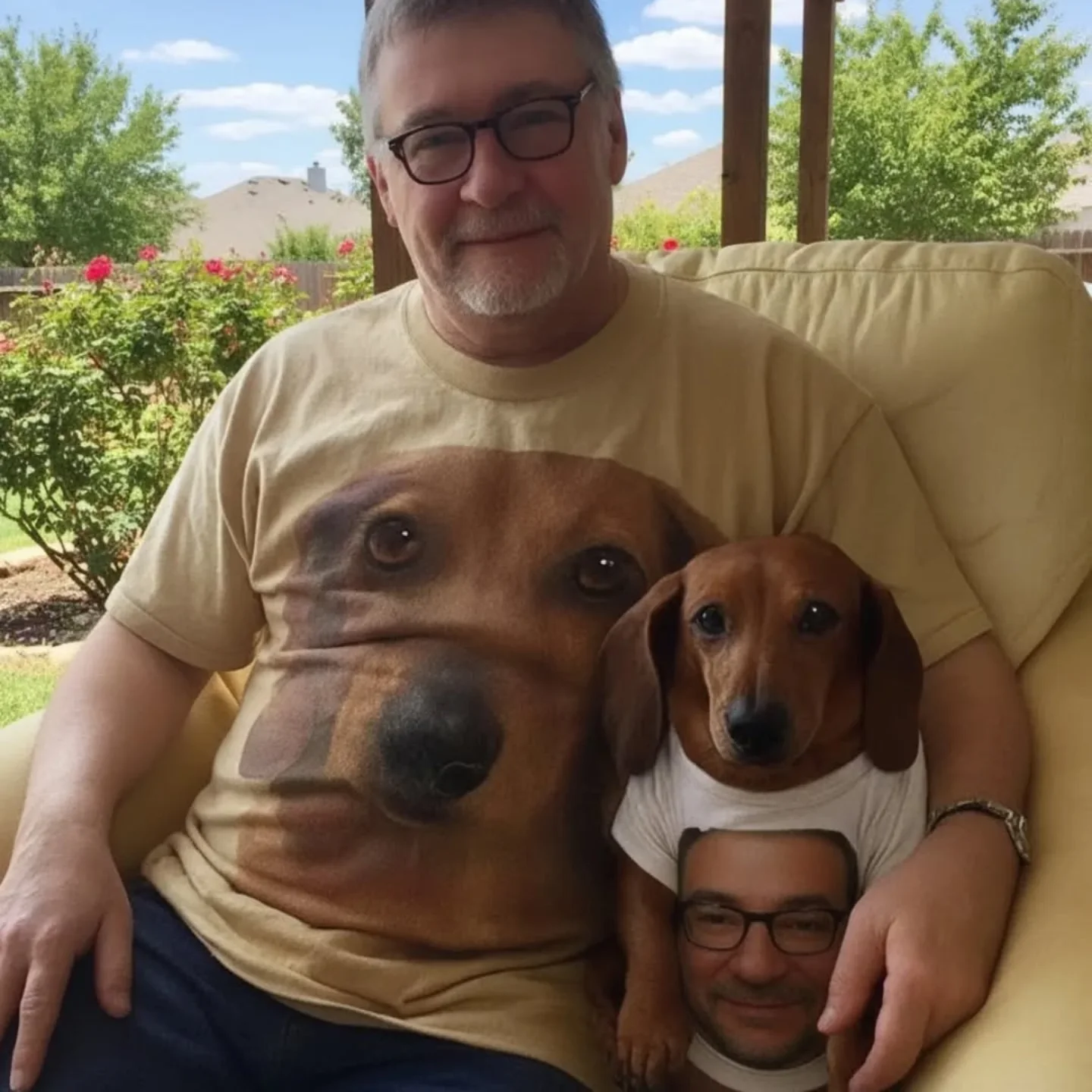 Custom Photo T-Shirt Set Dog and Owner Matching Shirts Personalized Pet Lover Gift 商品缩略图