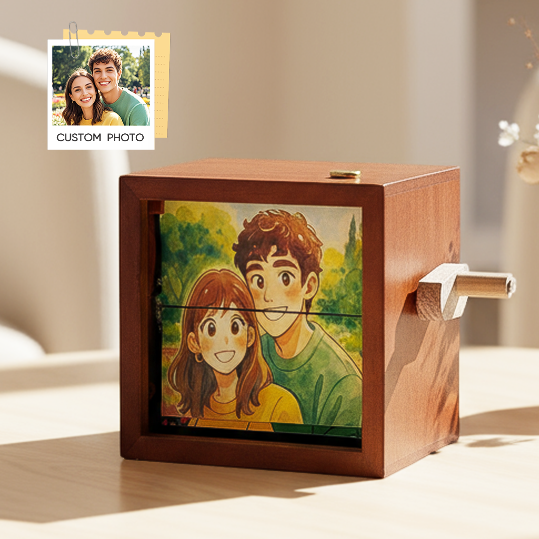 Custom Photo Flipbook Frame Animation Machine Cartoon Style Mechanical Hand-cranked Flipbook Box