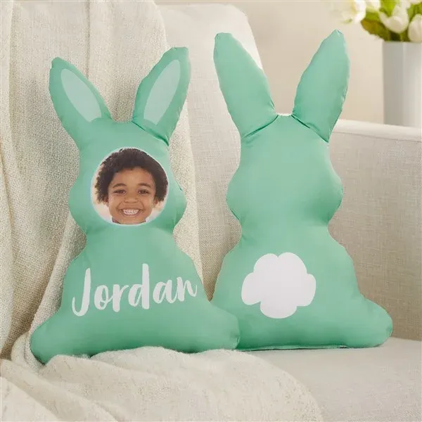 Custom Face Bunny Personalized Photo Character Throw Pillow - MyFaceBoxer