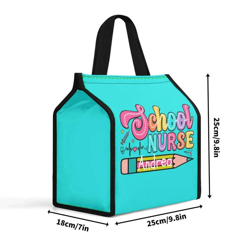 Personalized Waterproof Lunch Bag for School Nurses - MyFaceBoxer
