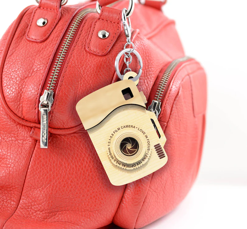 Mini Camera Photo Keychain Customizable Photo Frame Keychain