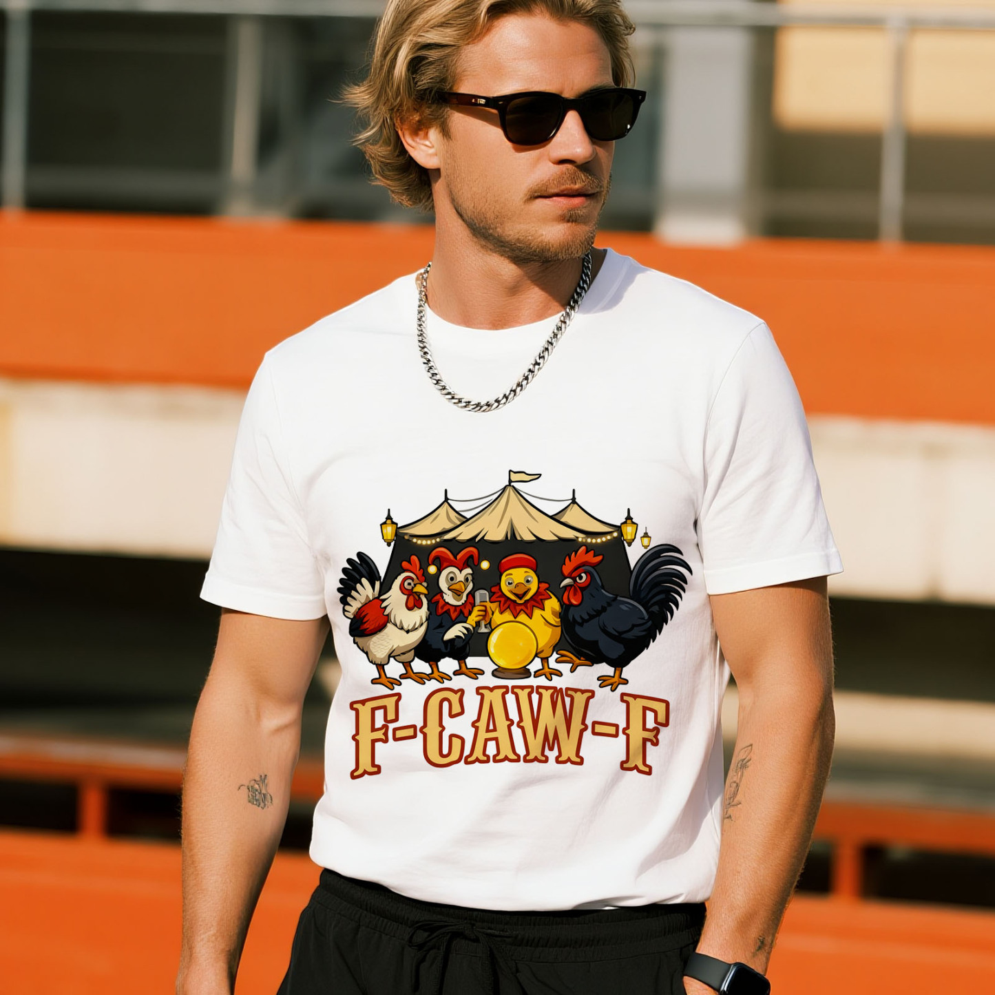 Funny F-Caw-F Chicken Design Caw Unisex T-Shirt