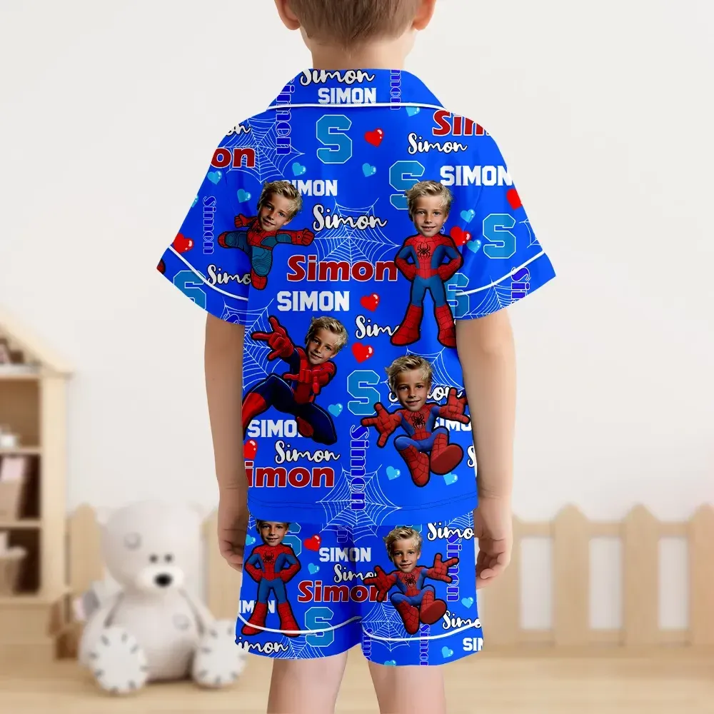 Custom Face Short Sleeve Pajamas Ice Princess Pajamas For Girl