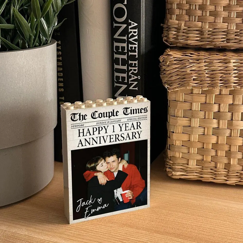 Custom Photo Brick Puzzle Frame �C Build Your Love, A Romantic Couple Gift for Valentine��s Day & Anniversaries