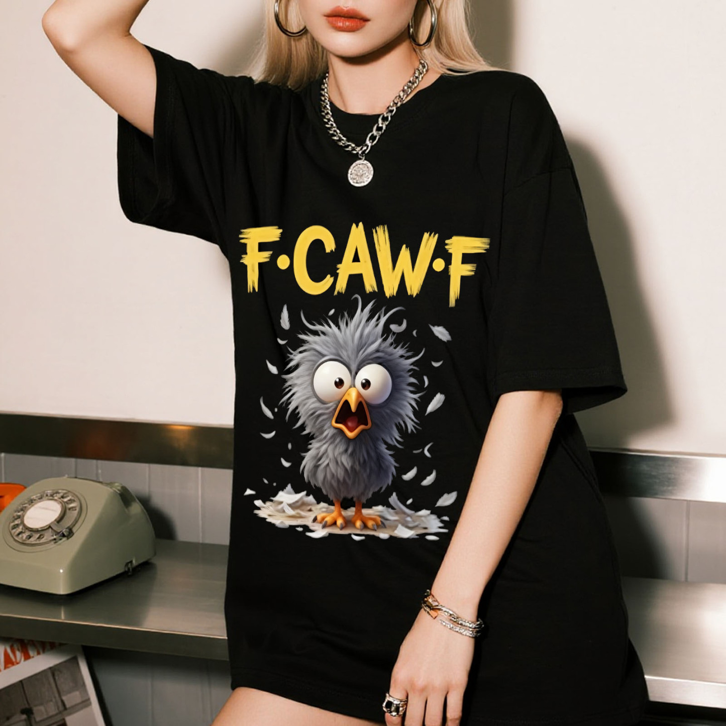 Funny F-Caw-F Chicken Design Caw Unisex T-Shirt