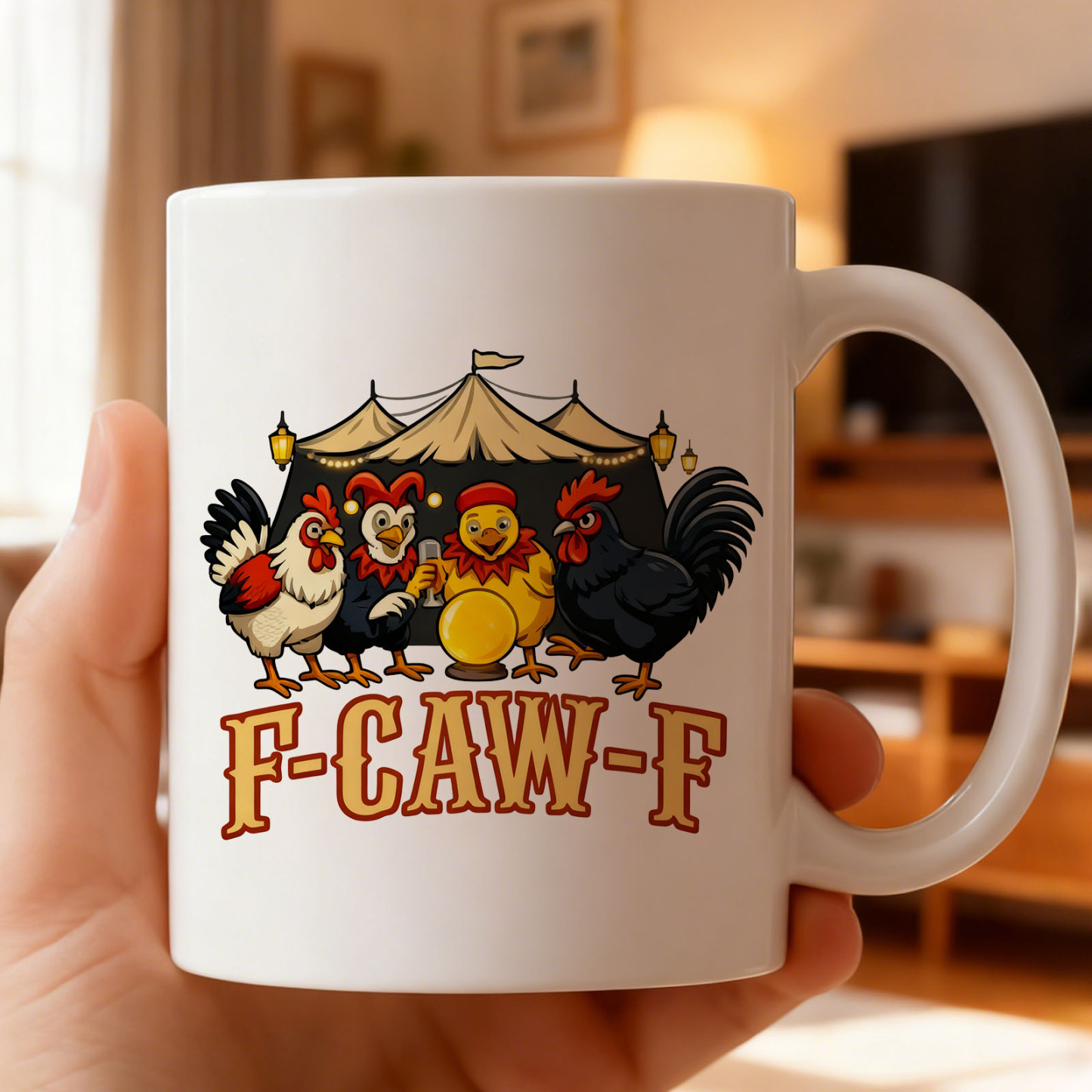 Custom Mug F-Caw-F Personalized Funny Gifts for Best Friends, Family, Coworker, Work Bestie