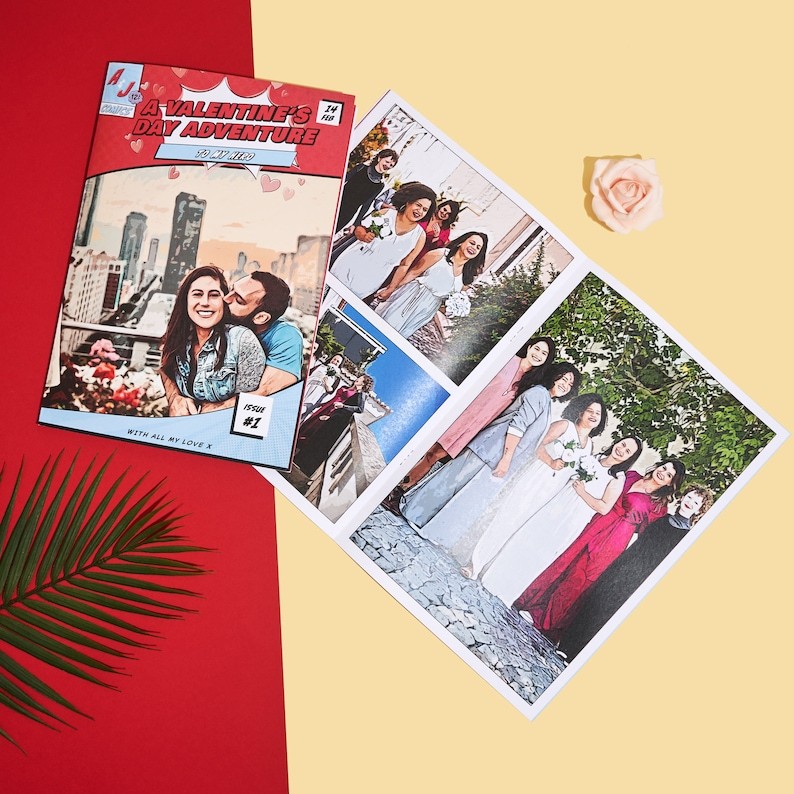 Personalized Valentine's Day Comic Book | Valentine's Day Boyfriend Gift | Valentine's Day Gift for Her | Unique Valentine's Day Gift