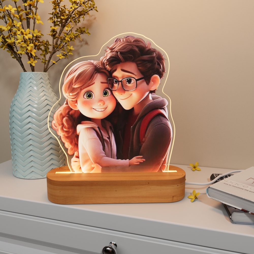 Personalized Cartoon Style Photo Acrylic Light Sign - MyFaceBoxer