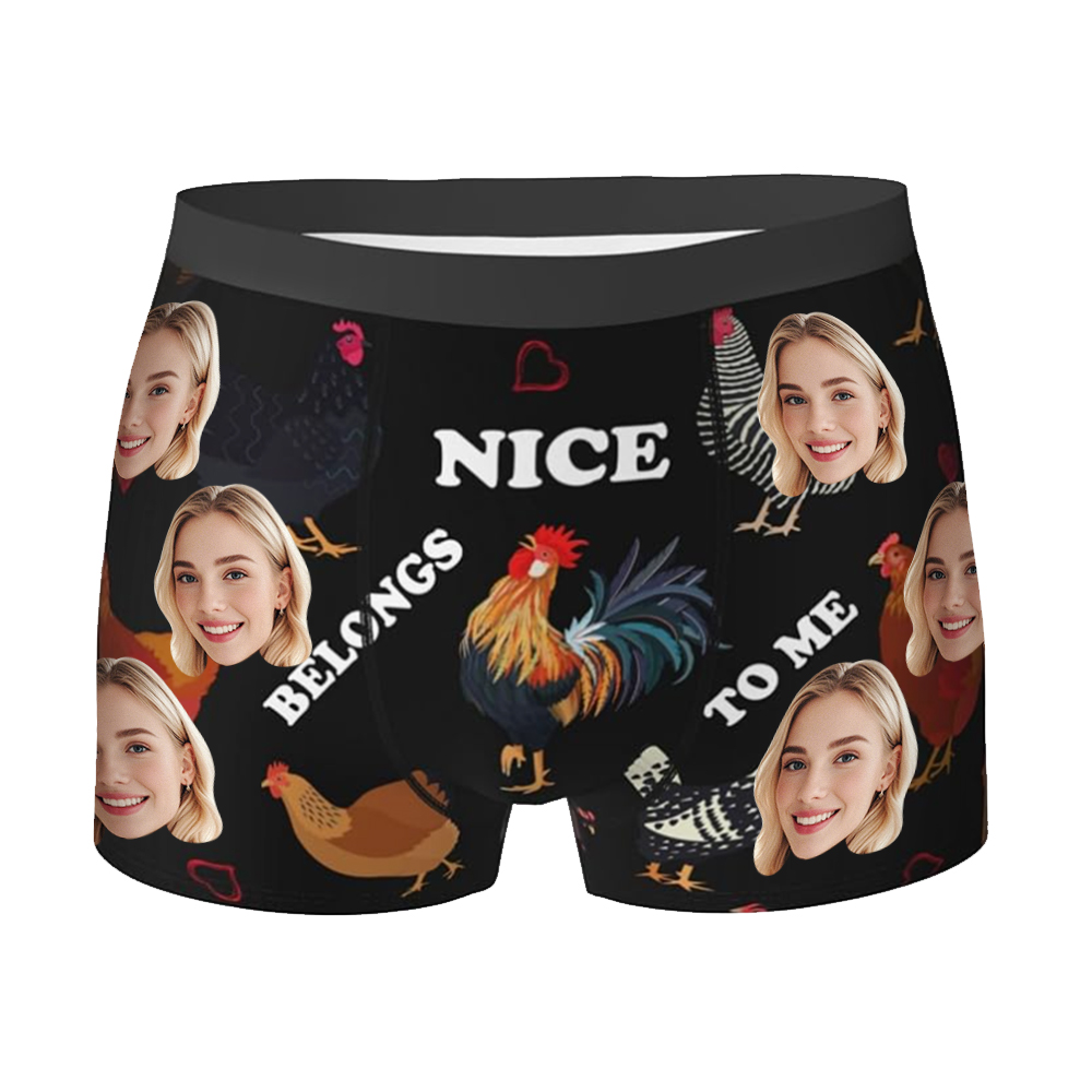 Custom Face Underwear Men's Boxer Brief Cock Novelty Gifts for Him